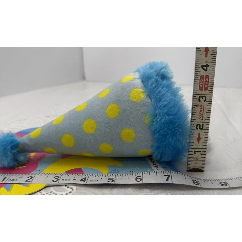 Bark‎ Box Birthday Hat Plush Dog Toy Squeaker Crinkle NWT